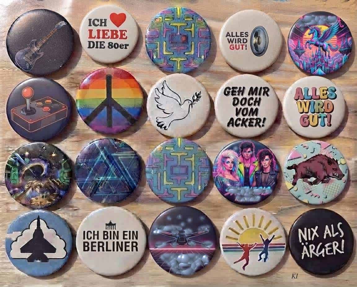 80er Jahre Anstecker