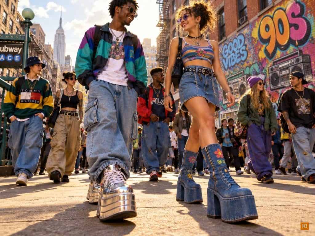 90er Jahre Plateauschuhe