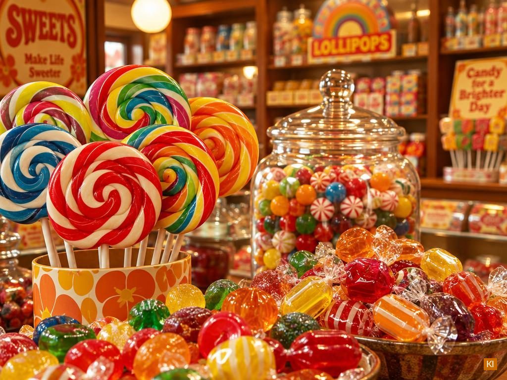 Bonbons der 70er Jahre und Lutscher Bonbons der 70er Jahre und Lutscher