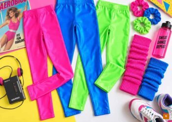 Neon Leggings 80er Jahre Mode Retro