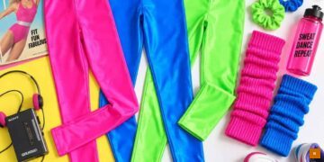 Neon Leggings 80er Jahre Mode Retro